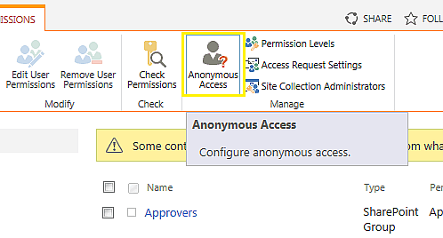 Cover image for Using PowerShell to modify anonymous access permissions on SharePoint On-Premises