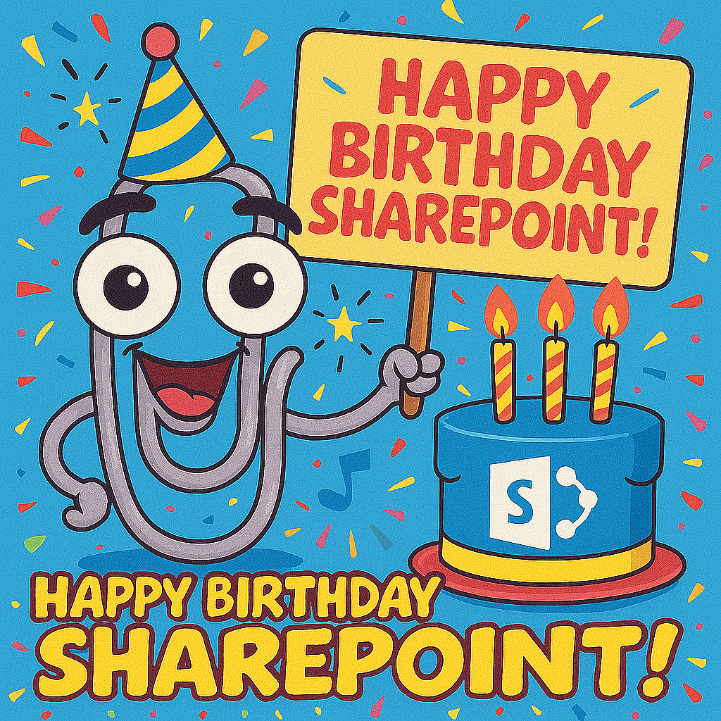 Cover image for Happy 25th birthday, SharePoint! 🎉
