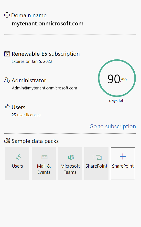Preview image for instant tenant