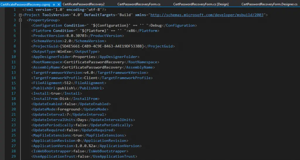 This is the .csproj format shipped with... Visual Studio 2010? Or even earlier?