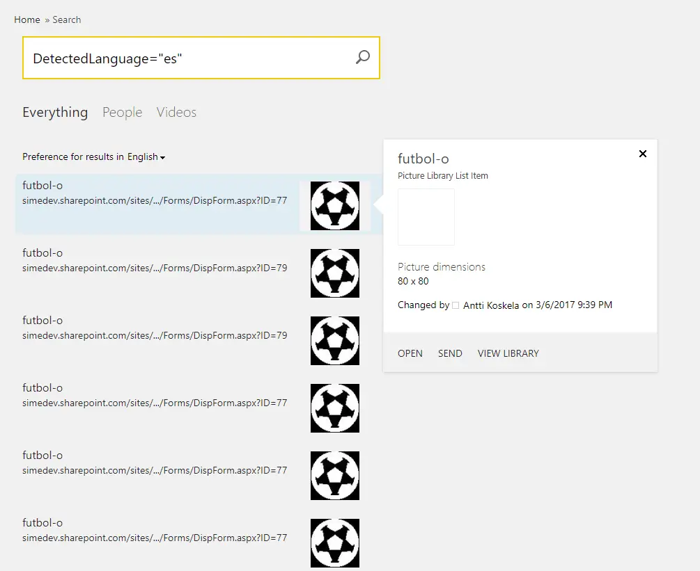 DetectedLanguage ES