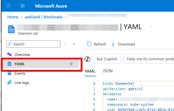 Find your Daemon set