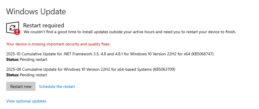 My Windows 10 had failed to install updates anyway. But after installing them, it was still missing the enrollment button.