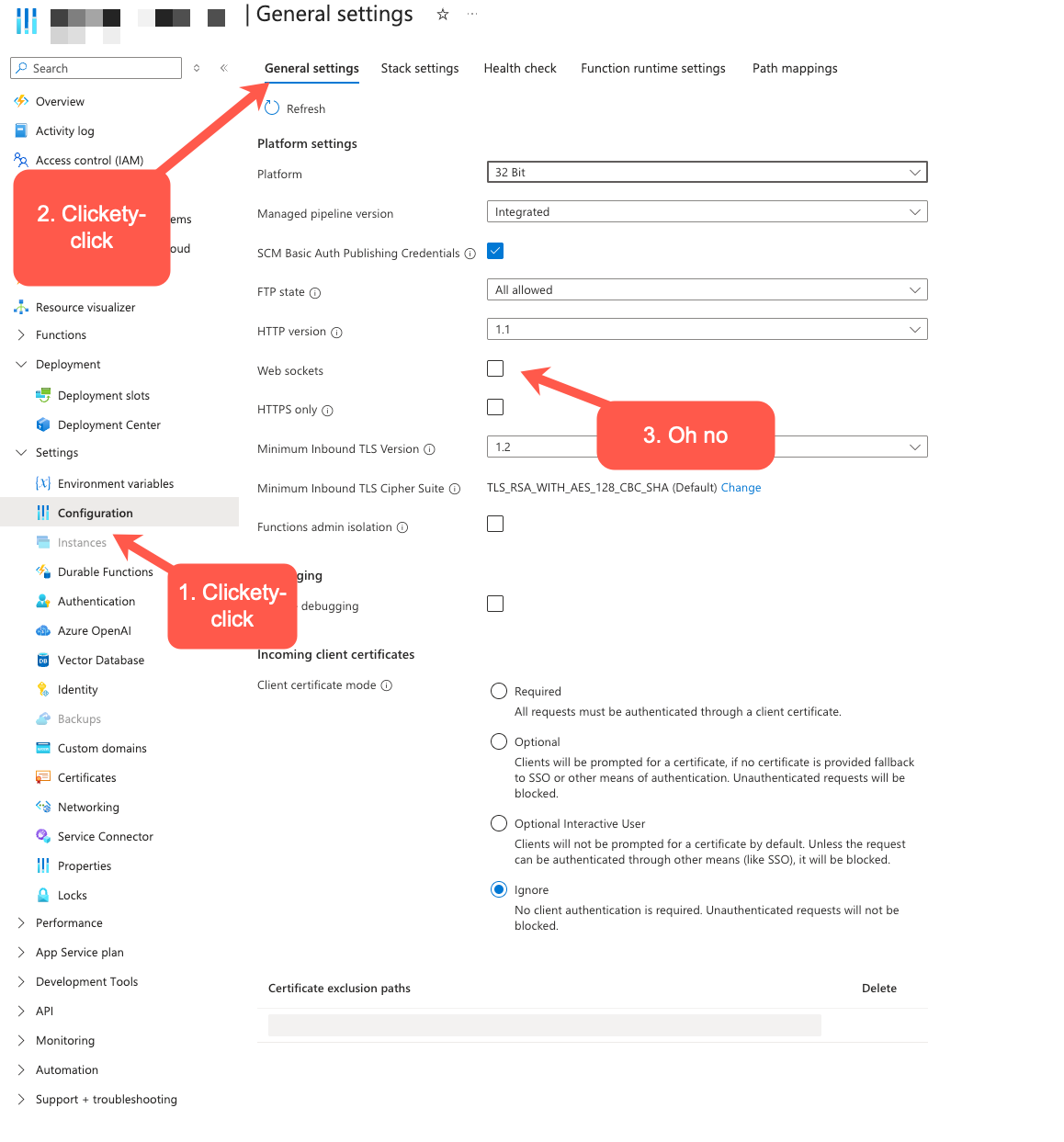 How to enable Web Sockets on Azure App Service